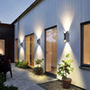 Coniston Up Down Outdoor Wall Light Curved Aluminium IP54