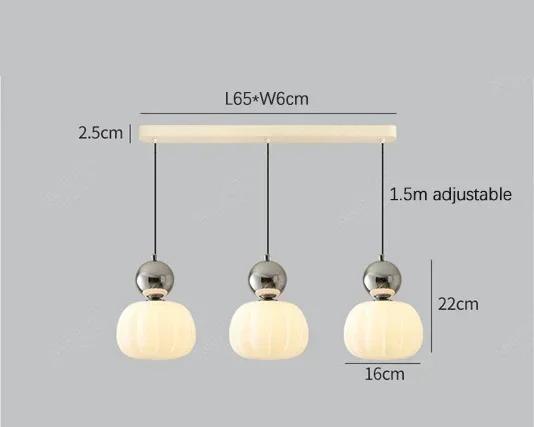 Hardraw Pumpkin Glass Pendant Light Adjustable Drop