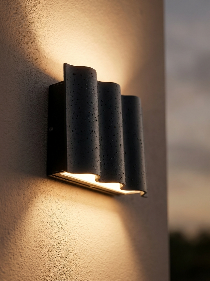 Close detail of the Verano wall light casting