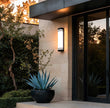 Elsdon Vertical LED Wall Light Rectangular Black