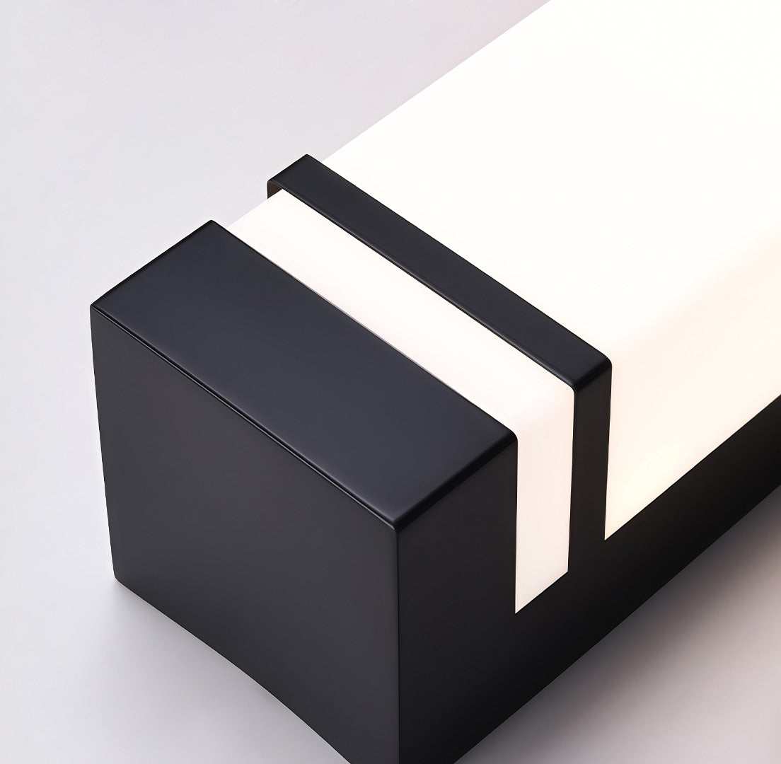 Elsdon Vertical LED Wall Light Rectangular Black
