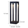 Hebden LED Bollard Light Black Die-Cast Four Heights IP54