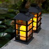 Belford Candlestick Solar Lantern Black Dusk to Dawn