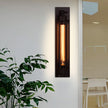 Chipping Industrial Wall Sconce Black Iron Linear Lamp