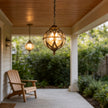 Tanfield Metal Orb Outdoor Pendant Light Globe Chain