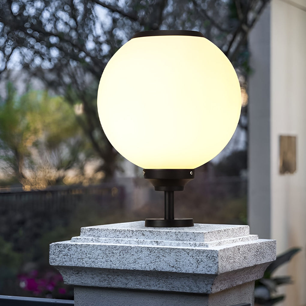 Hepple Solar Gate Pillar Light Black 3 Colour Settings
