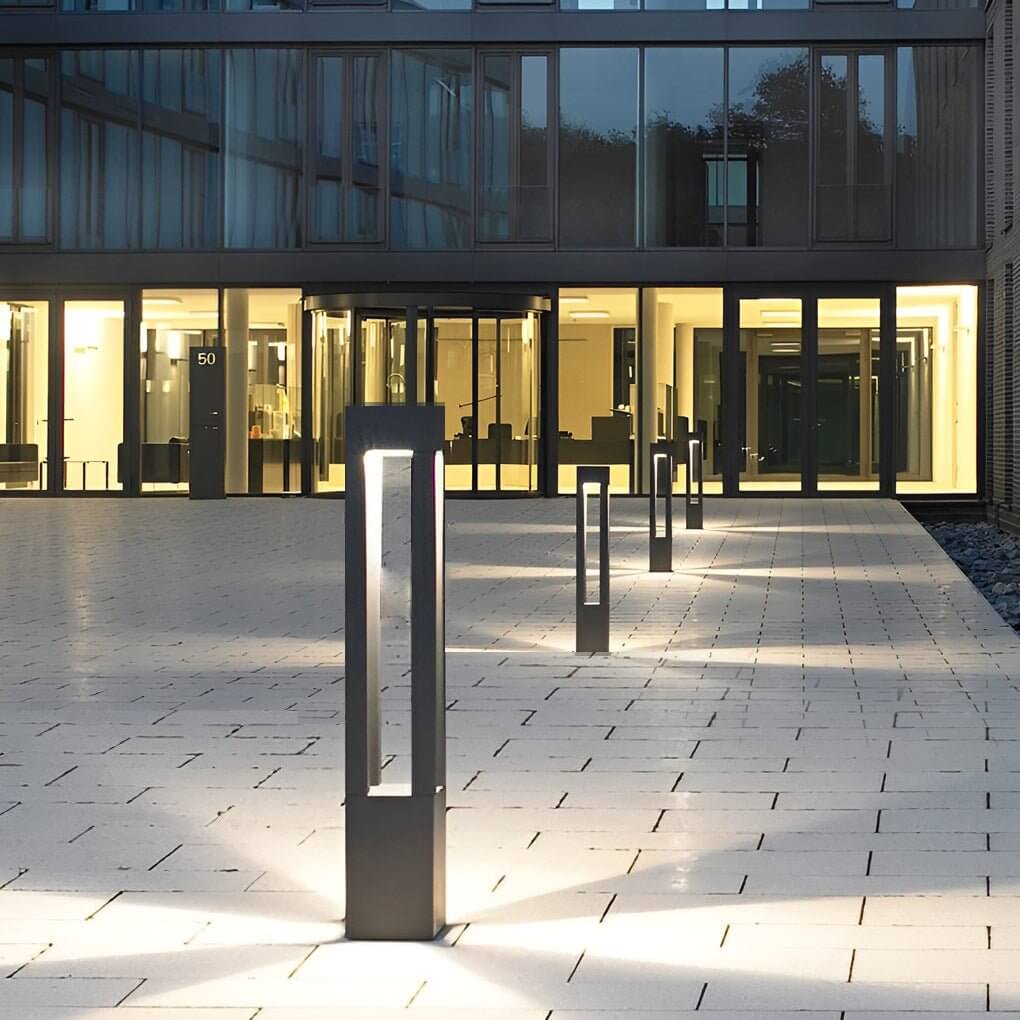 Hebden LED Bollard Light Black Die-Cast Four Heights IP54