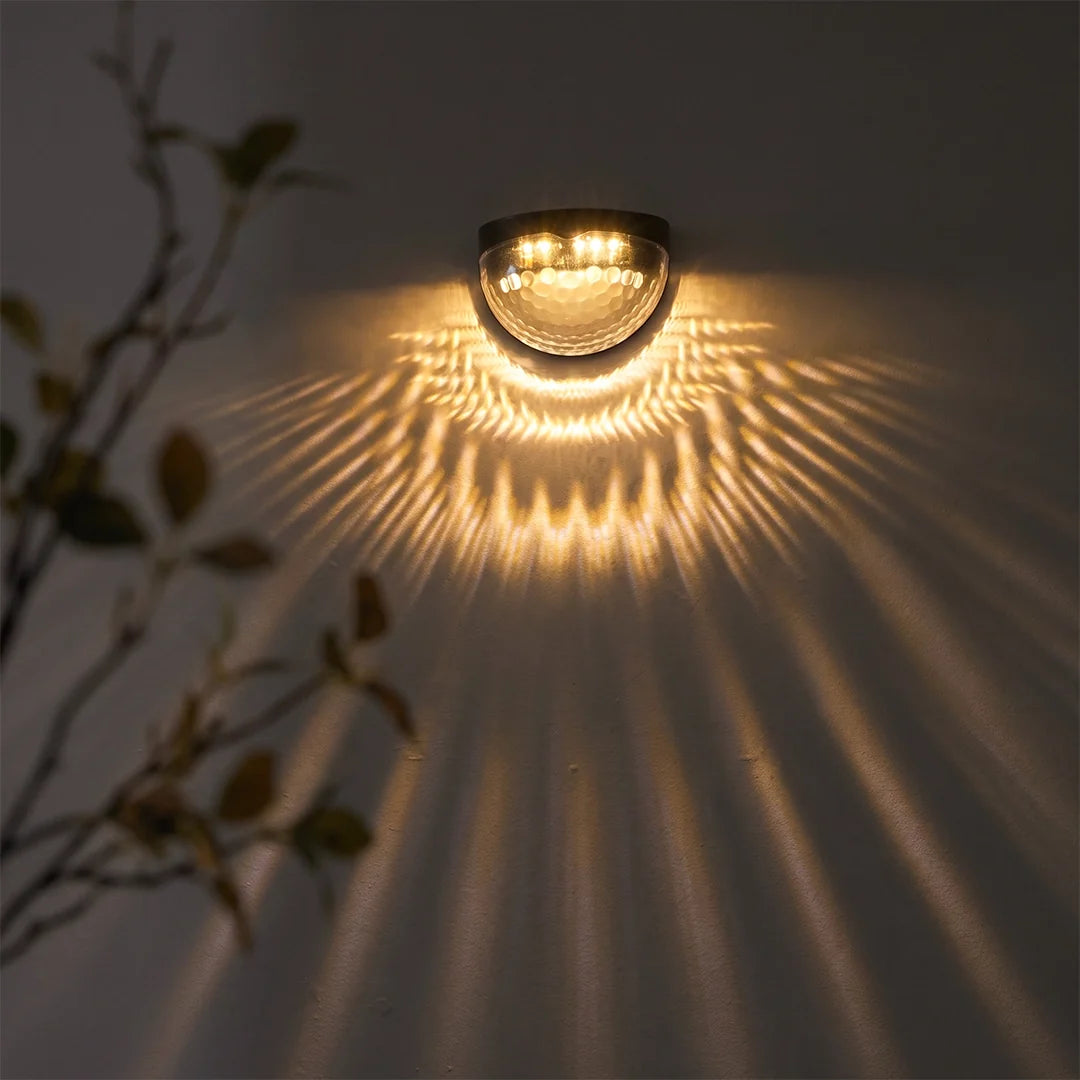 Dunster Solar Fence Lights LED Garden Wall Lights Set of 4