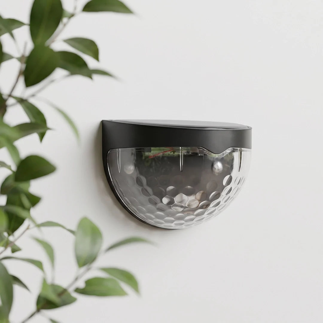 Dunster Solar Fence Lights LED Garden Wall Lights Set of 4