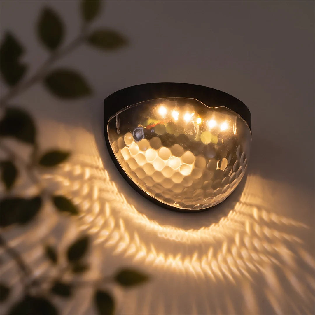 Dunster Solar Fence Lights LED Garden Wall Lights Set of 4