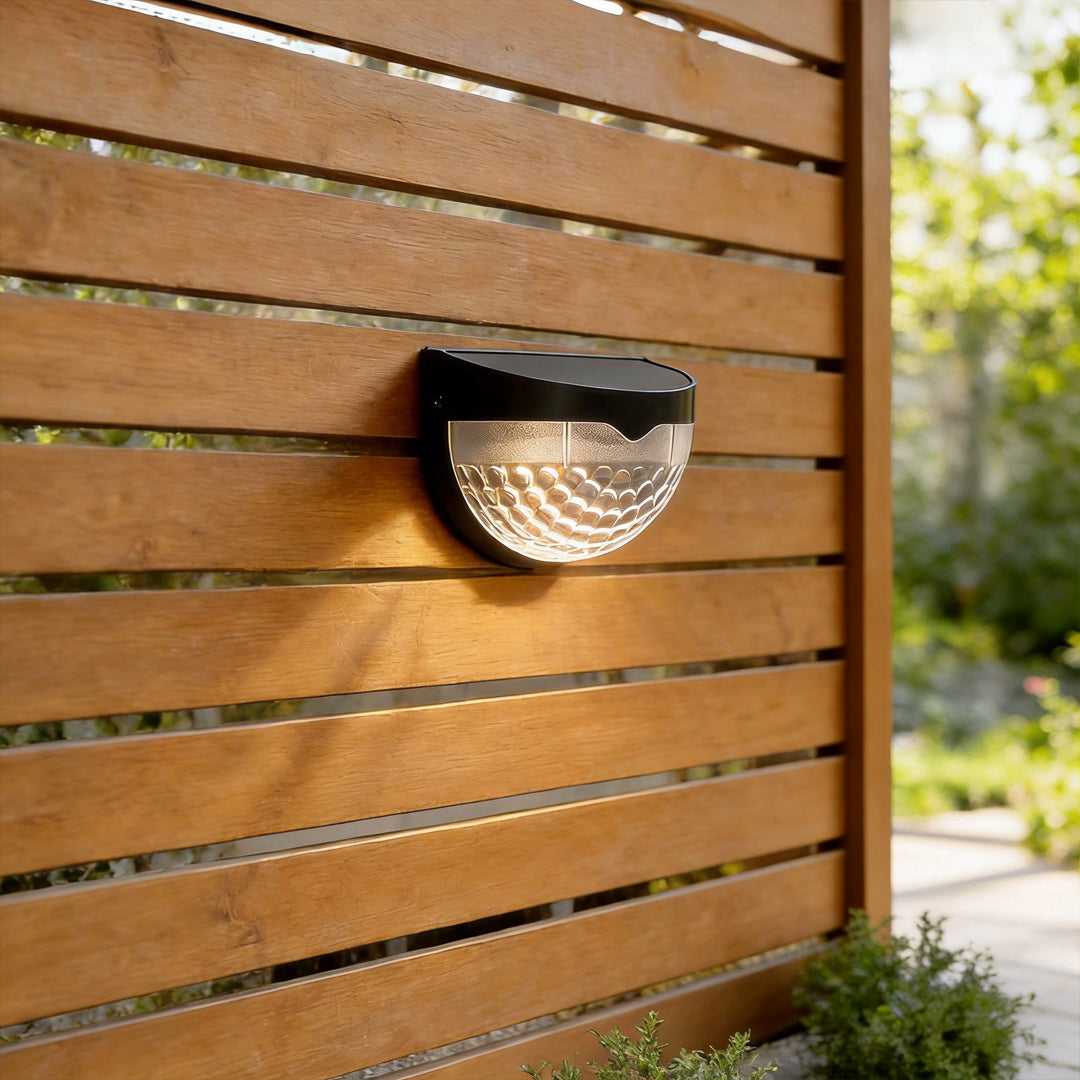 Dunster Solar Fence Lights LED Garden Wall Lights Set of 4