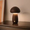 Cawood Wooden Mushroom Table Lamp Cordless Night Light
