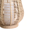 Heddon Rattan Solar Lantern Hanging Jute Rope Handle