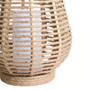 Heddon Rattan Solar Lantern Hanging Jute Rope Handle